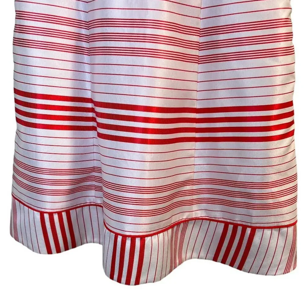 Jessica Simpson Womens Fit & Flare Dress Red White Stripe Size 6
